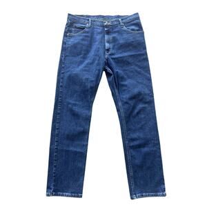 Wrangler Premium Quality Men’s Jeans 36x32 Blue Denim Stretch Straight Fit